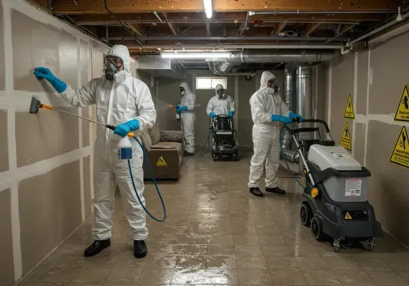 Basement Moisture Removal and Structural Drying process in Colfax, IA